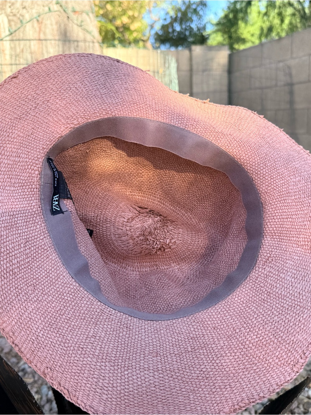 Women's Zara Pink Straw woven Sun Hat - Lightweight Summer - Picture 4 of 5